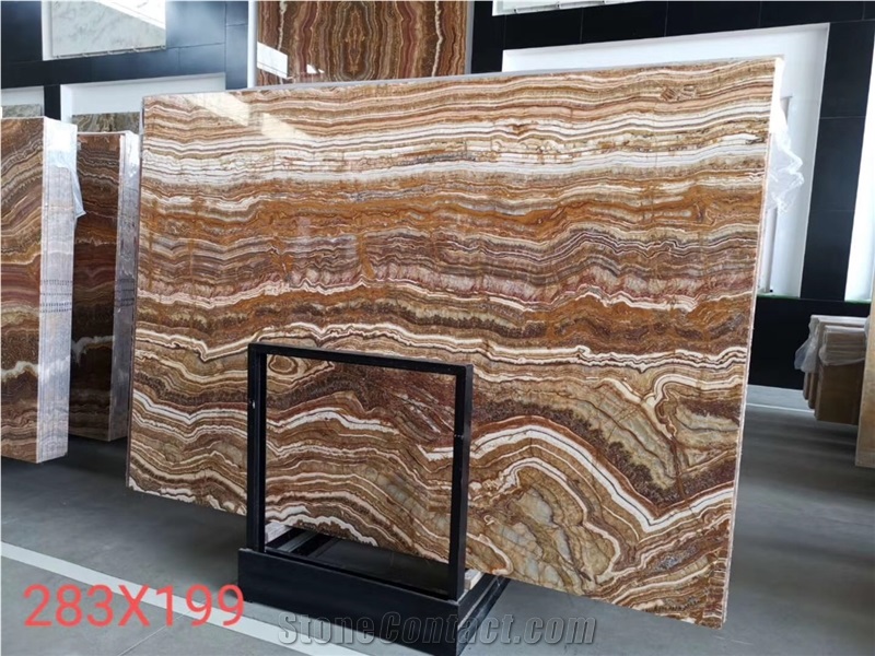 Tiger Onyx Brown Polished Pakistan Onyx Background