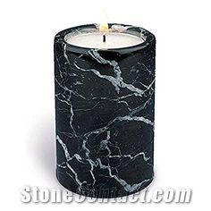 White Marble Candle Holder Kitchen and Bath Tray