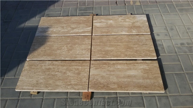 Light Travertine Tiles Filled and Polished
