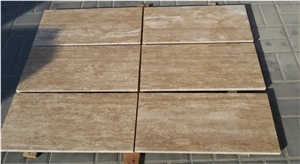 Light Travertine Tiles Filled and Polished