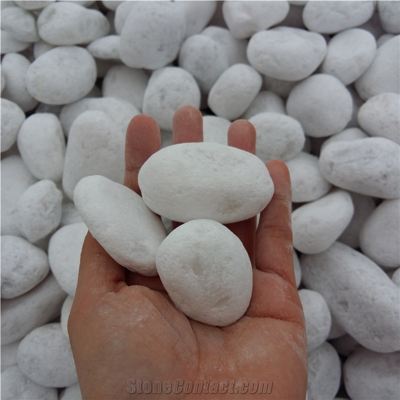 Black Marble Pebble Stone for Landscaping Stone