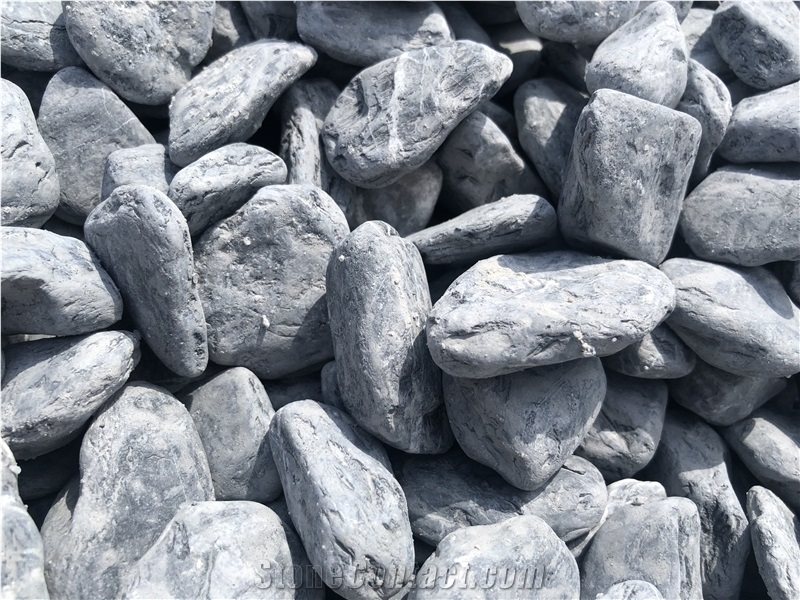 Black Pebble Stone for Landscape and Decoration