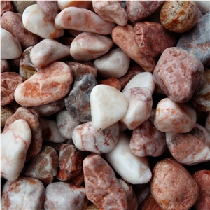 Cheap Natural Pink Garden Decoration Pebble Stone