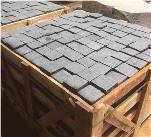Cobbles Basalt Pavers, Viet Nam Grey Basalt