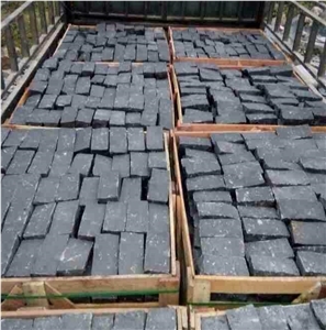 Cobbles Basalt Pavers, Viet Nam Grey Basalt