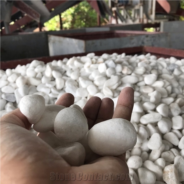 High Quality Snow White Decorative Pebble Stone