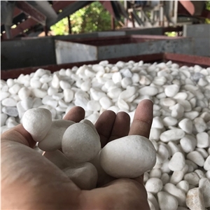 High Quality Snow White Decorative Pebble Stone