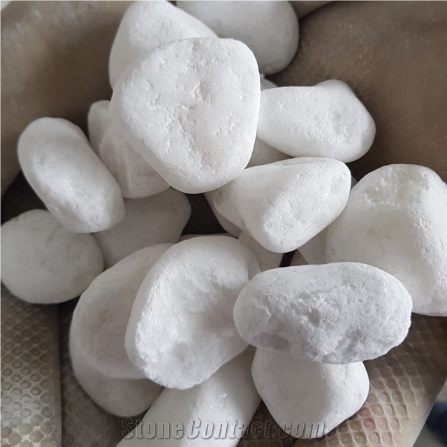 High Quality Snow White Decorative Pebble Stone