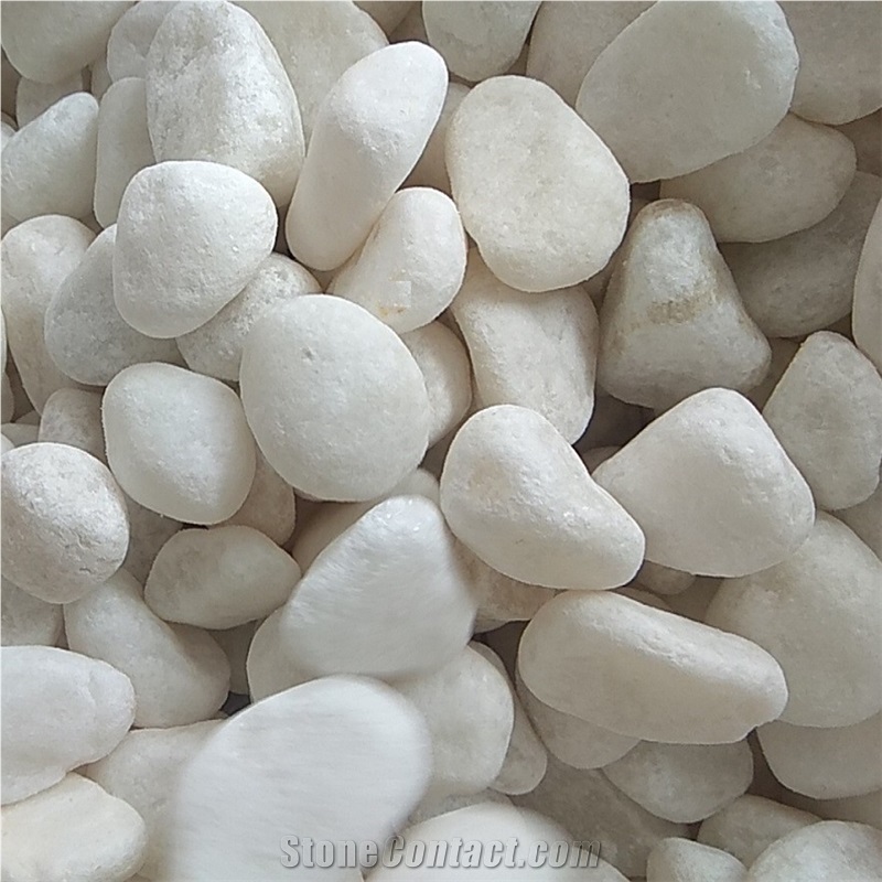 High Quality Snow White Decorative Pebble Stone