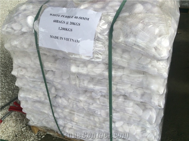 High Quality Snow White Decorative Pebble Stone