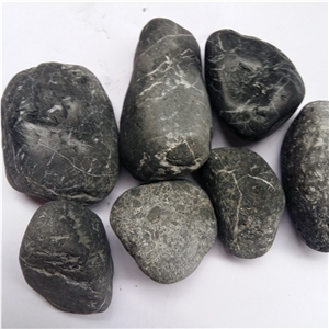 Natural River Stone Black Pebble for Decoration