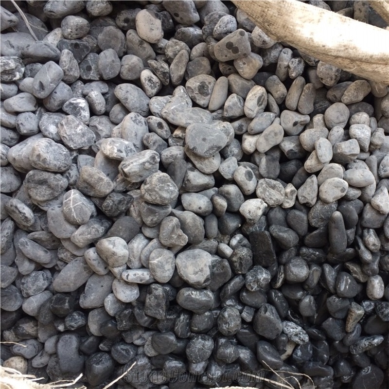 Natural River Stone Black Pebble for Decoration