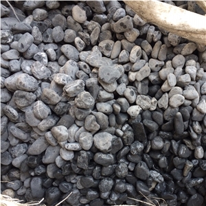 Natural River Stone Black Pebble for Decoration