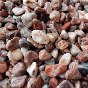 Pink Tumbled Pebble Stone for Landscaping Stone