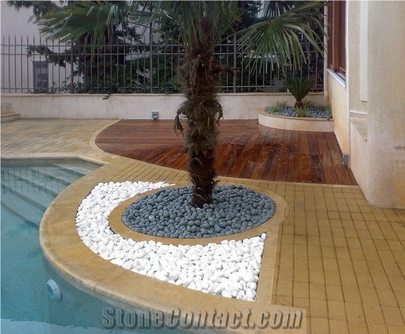 River Natural White Washed Decorative Pebble Stone