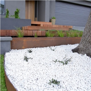Snow White Limestone Decorative Pebble Paver
