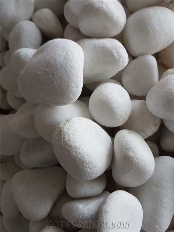 Tumbled Landscaping Decoration White Pebble Stone