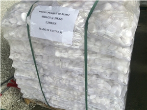 Tumbled Landscaping Decoration White Pebble Stone
