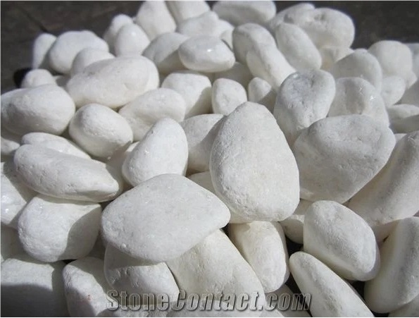 Tumbled Landscaping Decoration White Pebble Stone