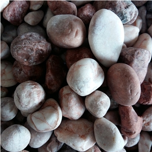 White Color Tumbled Pebble Stone for Landscaping