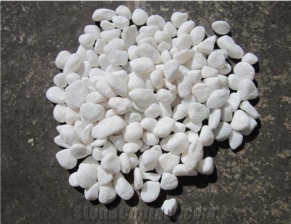 White Pebbles Gravel Tumbled Stone for Garden