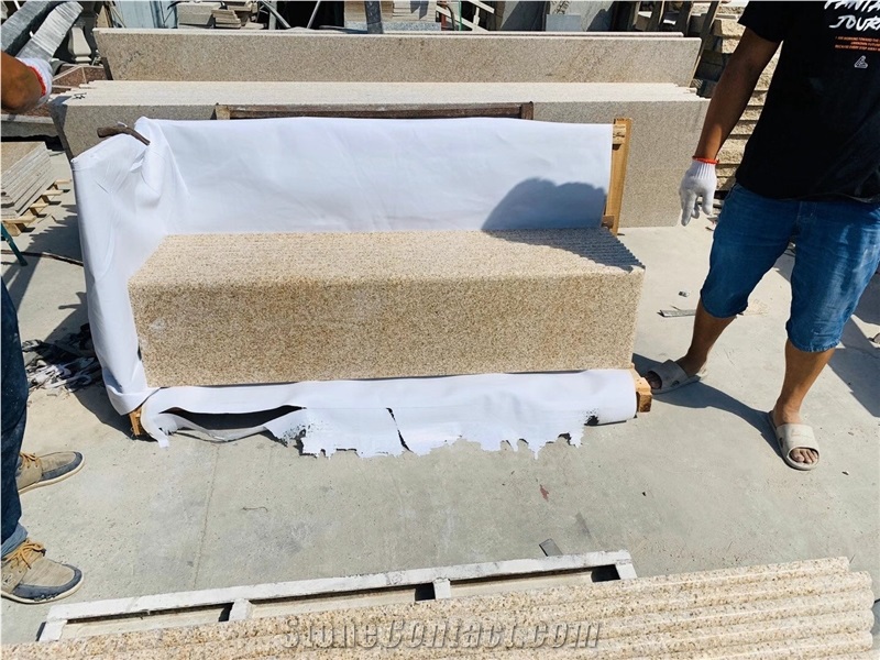 G682 Sunset Gold Granite Stair