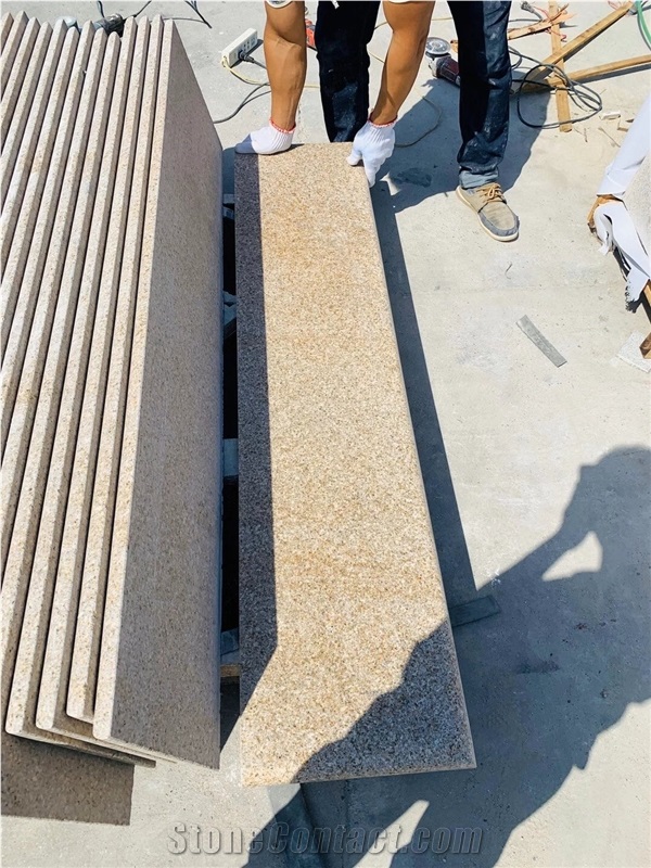 G682 Sunset Gold Granite Stair