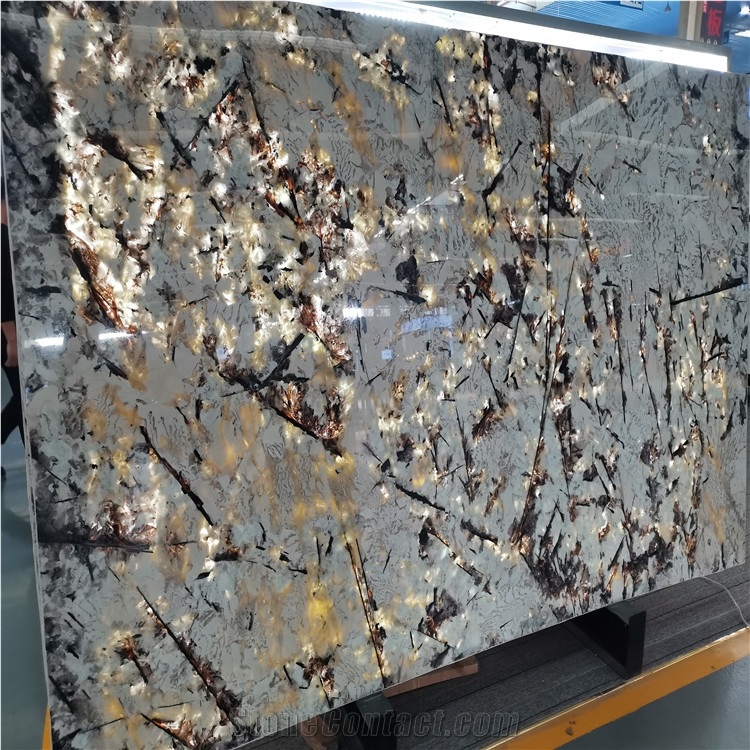 Snow Mountain Silver Fox Granite Slab