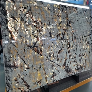Snow Mountain Silver Fox Granite Slab