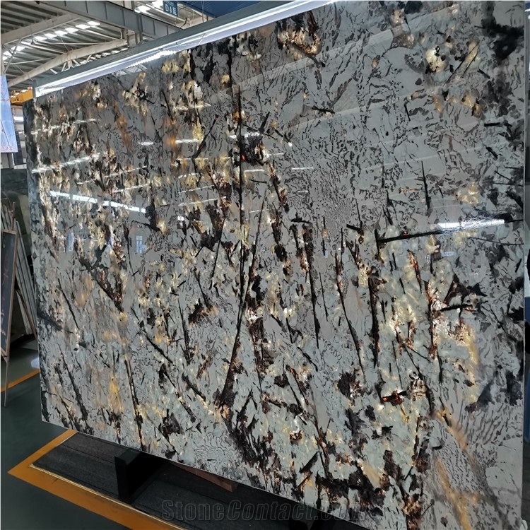 Snow Mountain Silver Fox Granite Slab