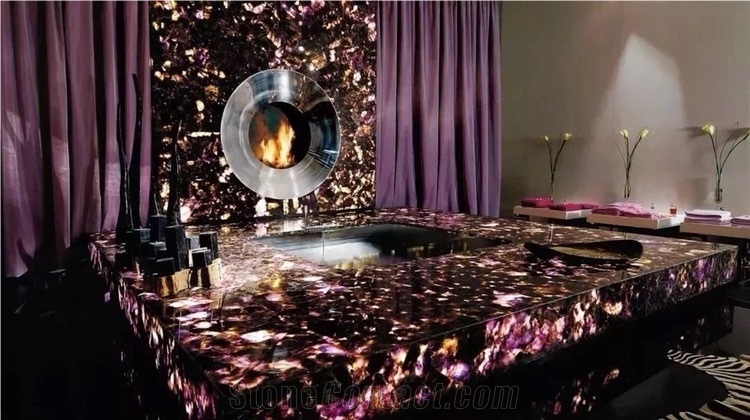 Amethyst Semiprecious Stone Panels