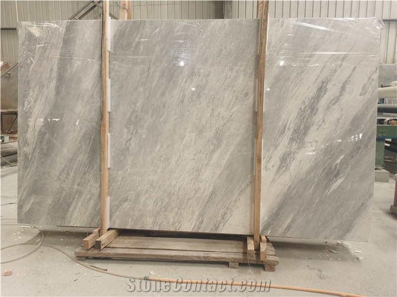 Evian Ash White Marble Slabs