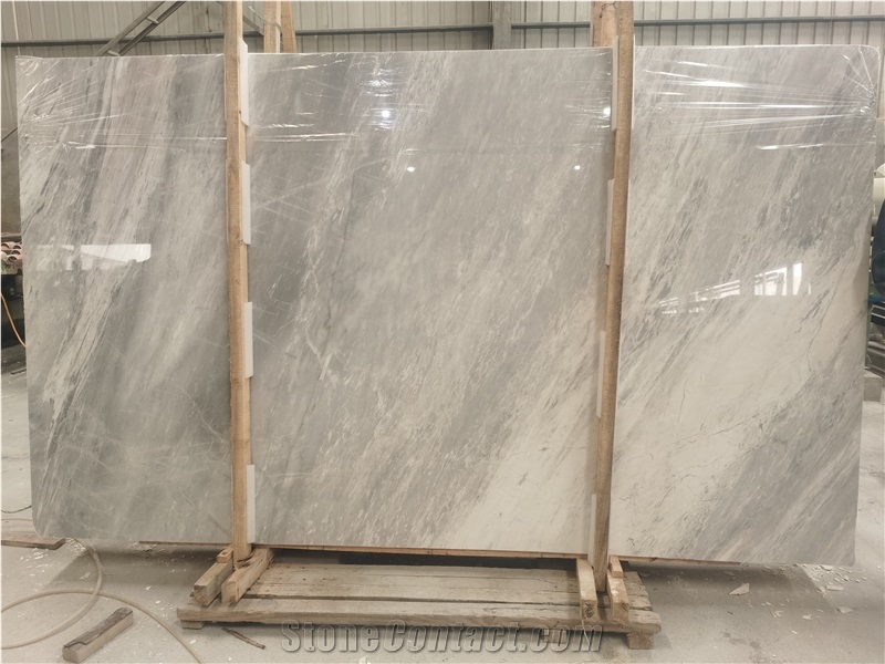 Evian Ash White Marble Slabs