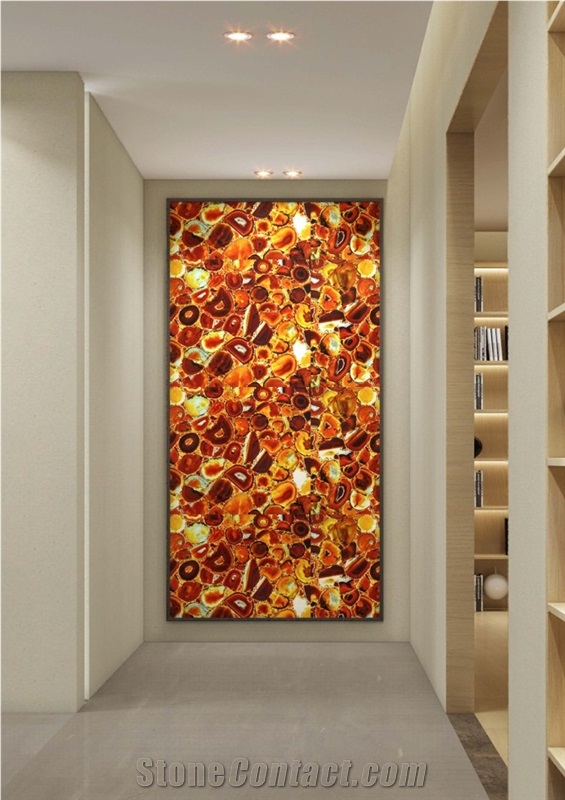 Red Agate Semiprecious Stone Slabs