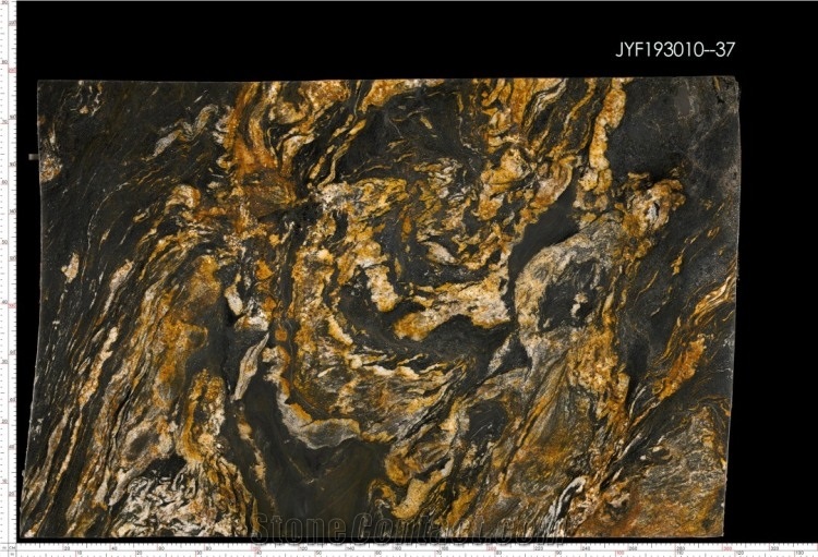 Shinny Gold Granite Island Tops
