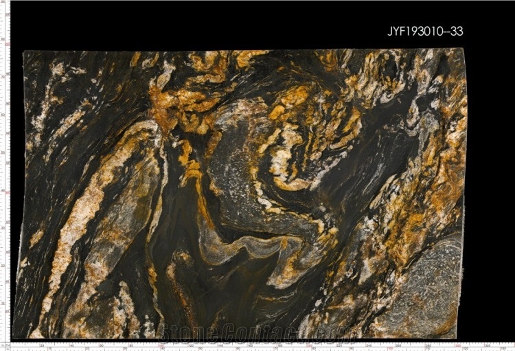 Shinny Gold Granite Island Tops