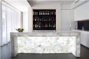 White Crystal Semiprecious Slabs