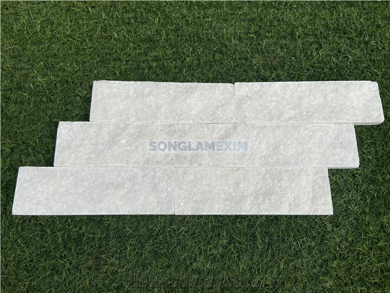 Crystal White Split Face Cladding Stone