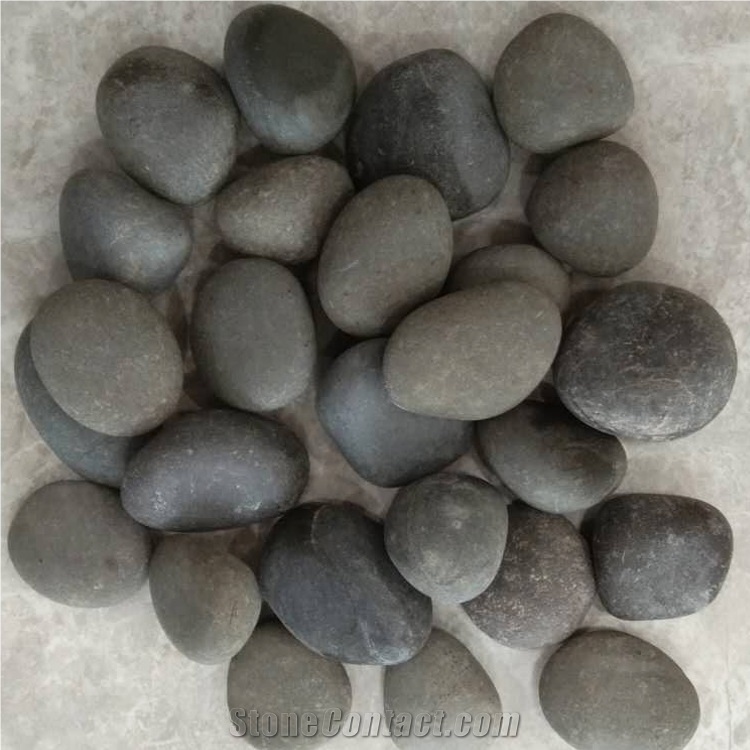 Washed Raw River Pebble Stone Grey Color