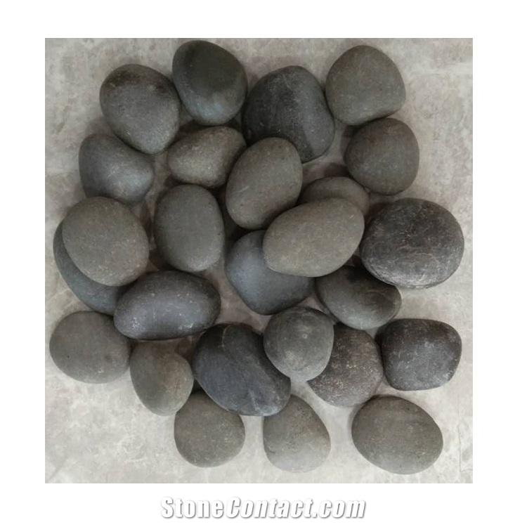 Washed Raw River Pebble Stone Grey Color