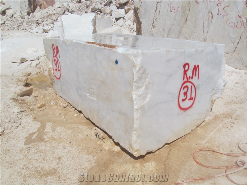 Mugla White Marble Block, Turkey White Marble