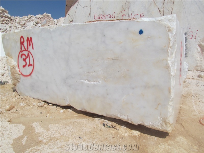 Mugla White Marble Block, Turkey White Marble