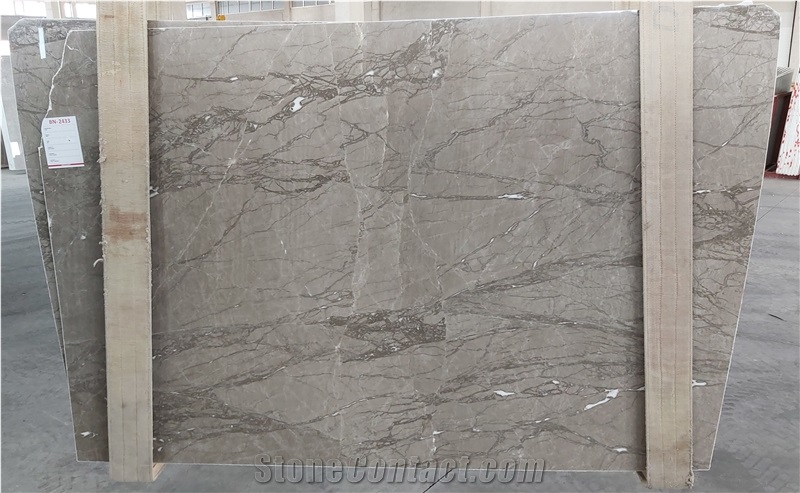 Shinning Cloud Marble Slabs, Tundra Grey Marble Slabs