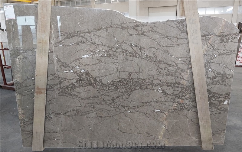 Shinning Cloud Marble Slabs, Tundra Grey Marble Slabs