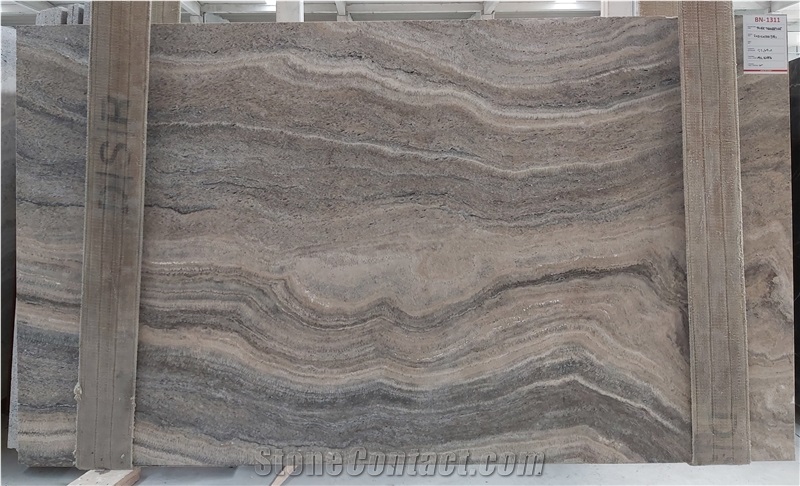 Silver Travertine Slabs, Afyon Silver Travertine
