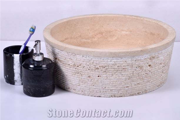 Travertine Sinks, Vessel Wash Basins