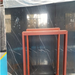 Black White Veins Nero China Marquina Marble Slabs
