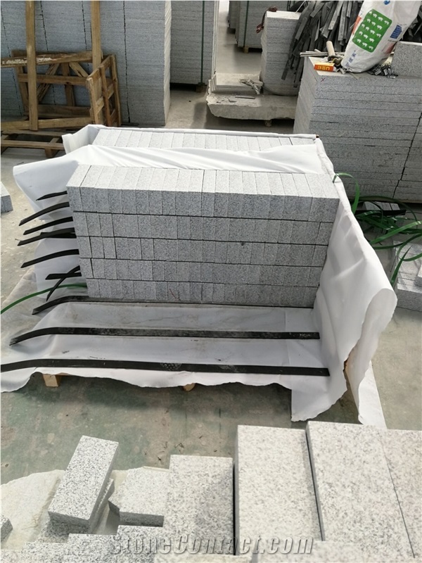 China Bianco Crystal Grey Granite Paver Stone