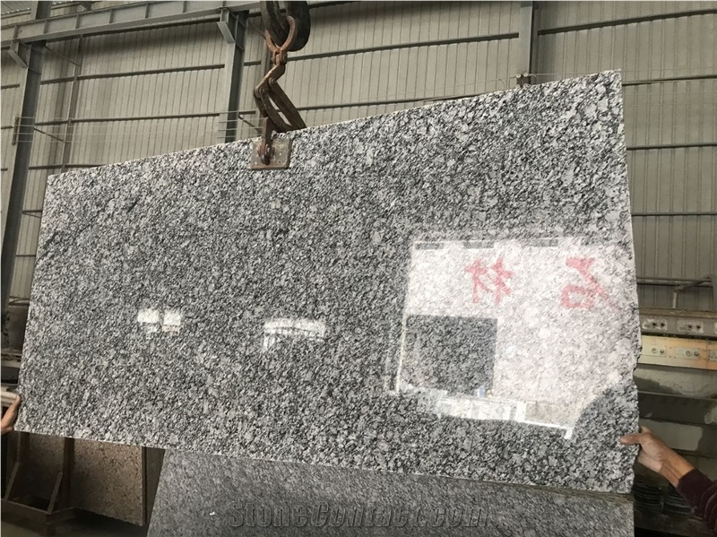 China G377 Seawave Spray White Granite Polished Slabs