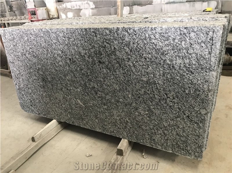 China G377 Seawave Spray White Granite Polished Slabs